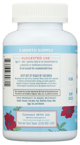 Kids Magnesium Citrate Gummies by MaryRuth's | 2 Month Supply | Sugar Free | Calm Magnesium Gummies for Kids 2+ | Bone Health | Calcium Absorption - Maple Wellness Supplements