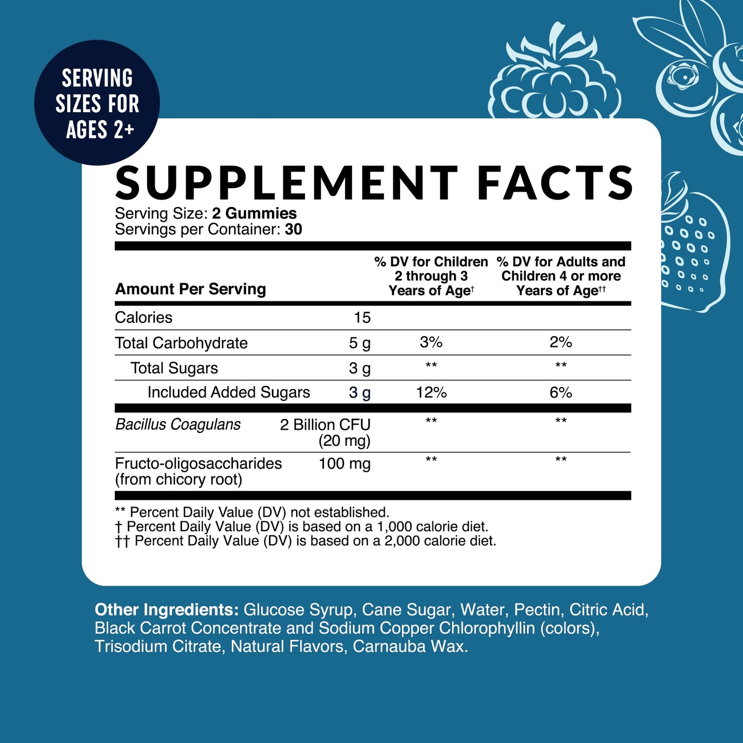 Kids Probiotic Gummies | 2 Billion Probiotics + 100mg Prebiotic Fiber for Immune & Digestion Support | Low Sugar Per Serving | For Children Ages 2+ | Gluten-Free, - Maple Wellness Supplements