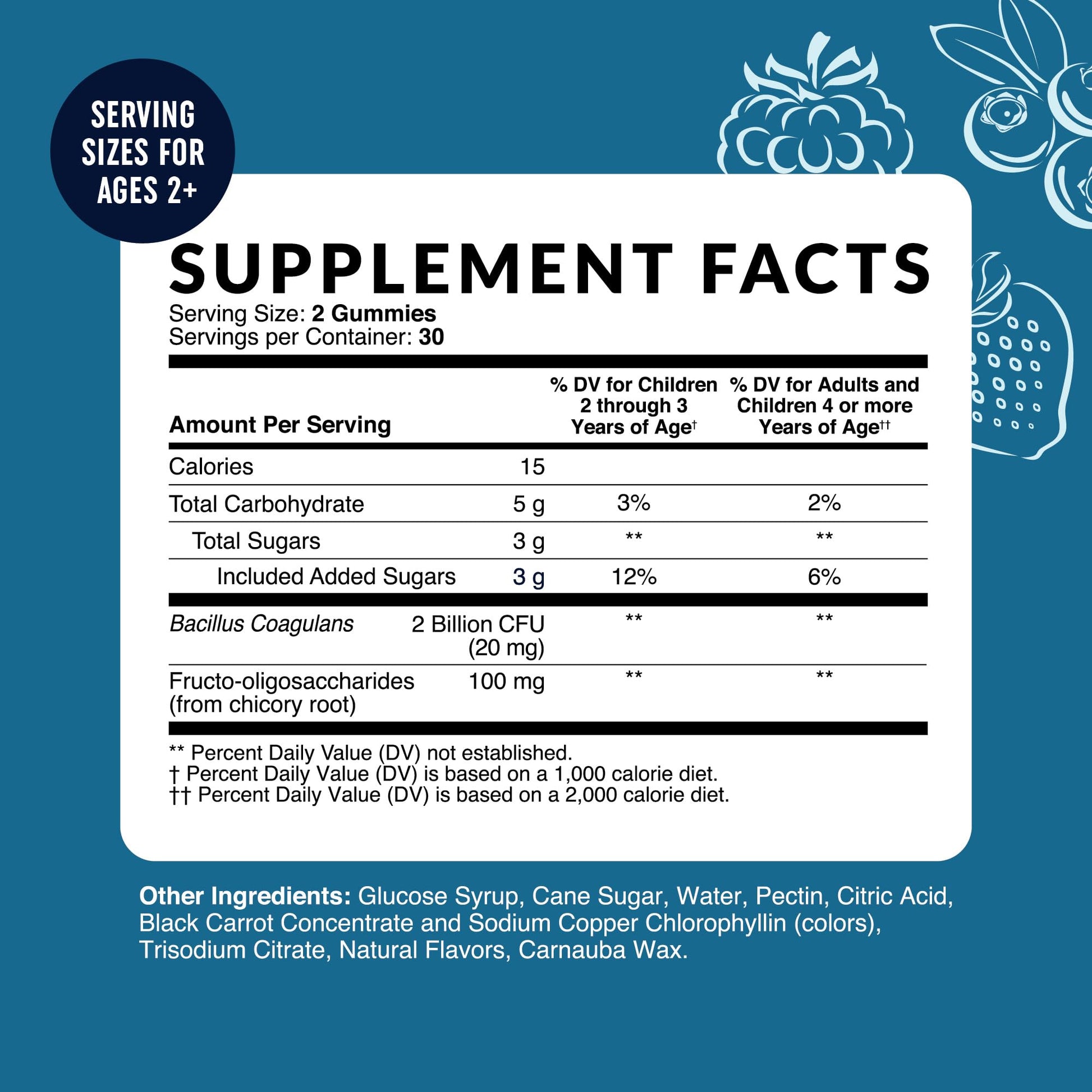 Kids Probiotic Gummies | 2 Billion Probiotics + 100mg Prebiotic Fiber for Immune & Digestion Support | Low Sugar Per Serving | For Children Ages 2+ | Gluten-Free, - Maple Wellness Supplements