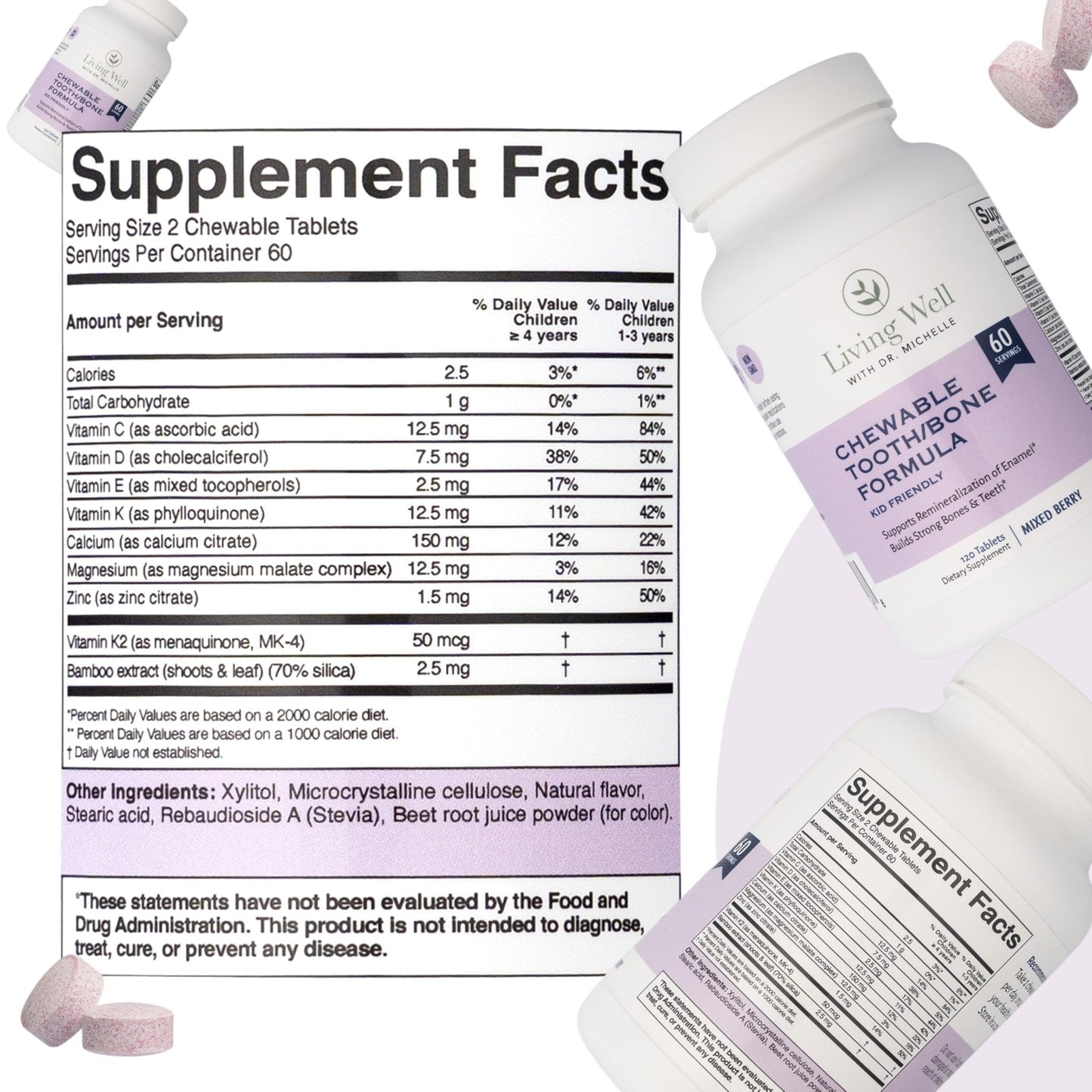 Kids Tooth & Bone Support Bundle | Chewable Calcium + D3 K2 & Liquid Vitamin D Supplement | Dentist-Developed | Strong Teeth, Enamel & Bone Health for Kids | Fluoride-Free, Non-GMO, Gluten-Free - Maple Wellness Supplements
