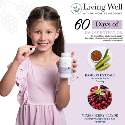 Kids Tooth & Bone Support Bundle | Chewable Calcium + D3 K2 & Liquid Vitamin D Supplement | Dentist-Developed | Strong Teeth, Enamel & Bone Health for Kids | Fluoride-Free, Non-GMO, Gluten-Free - Maple Wellness Supplements