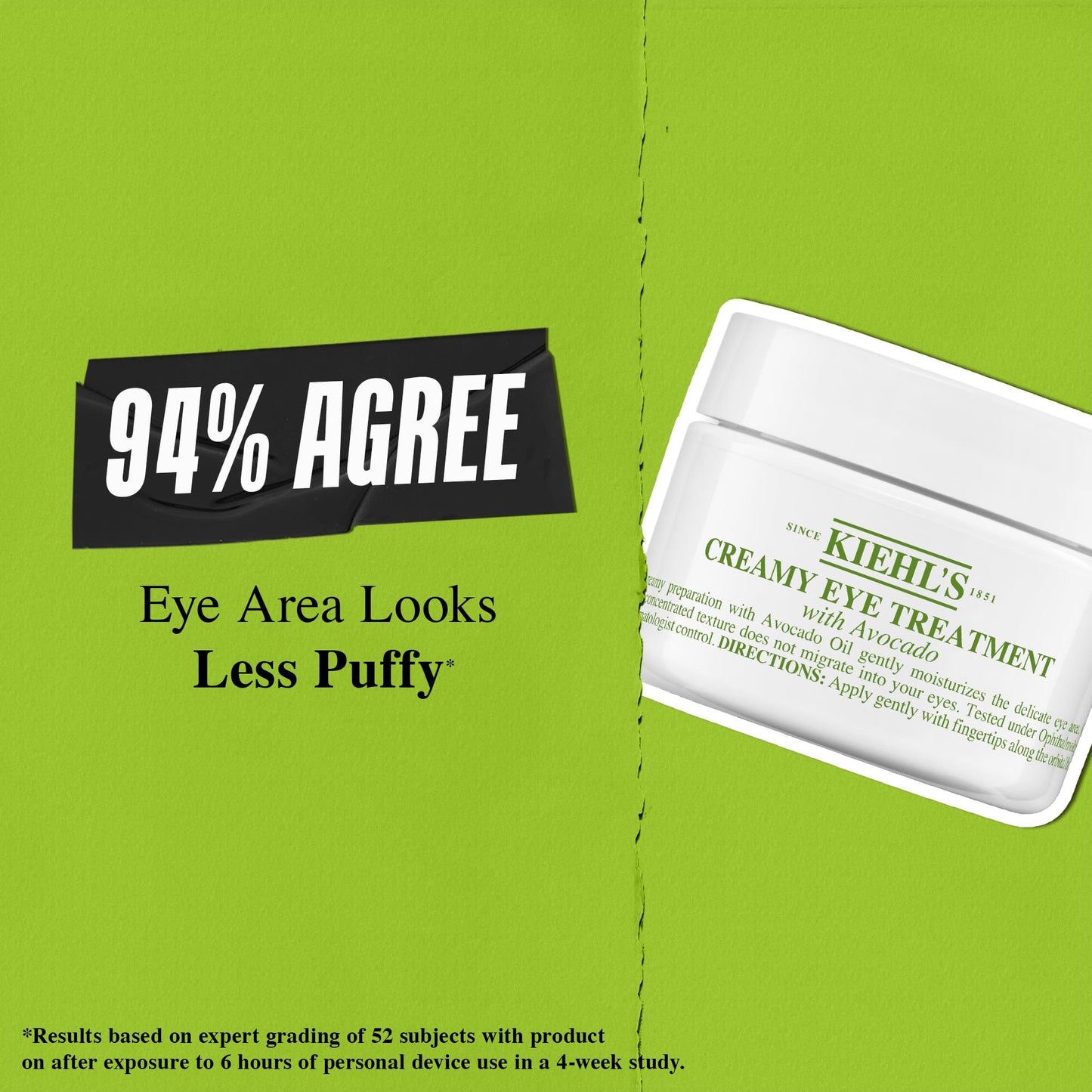 Kiehl's Avocado Eye Treatment, Nourishing and Hydrating Eye Cream, Avocado Oil and Caffeine to Energize and Invigorate Skin, Tired Eyes - Maple Wellness Supplements