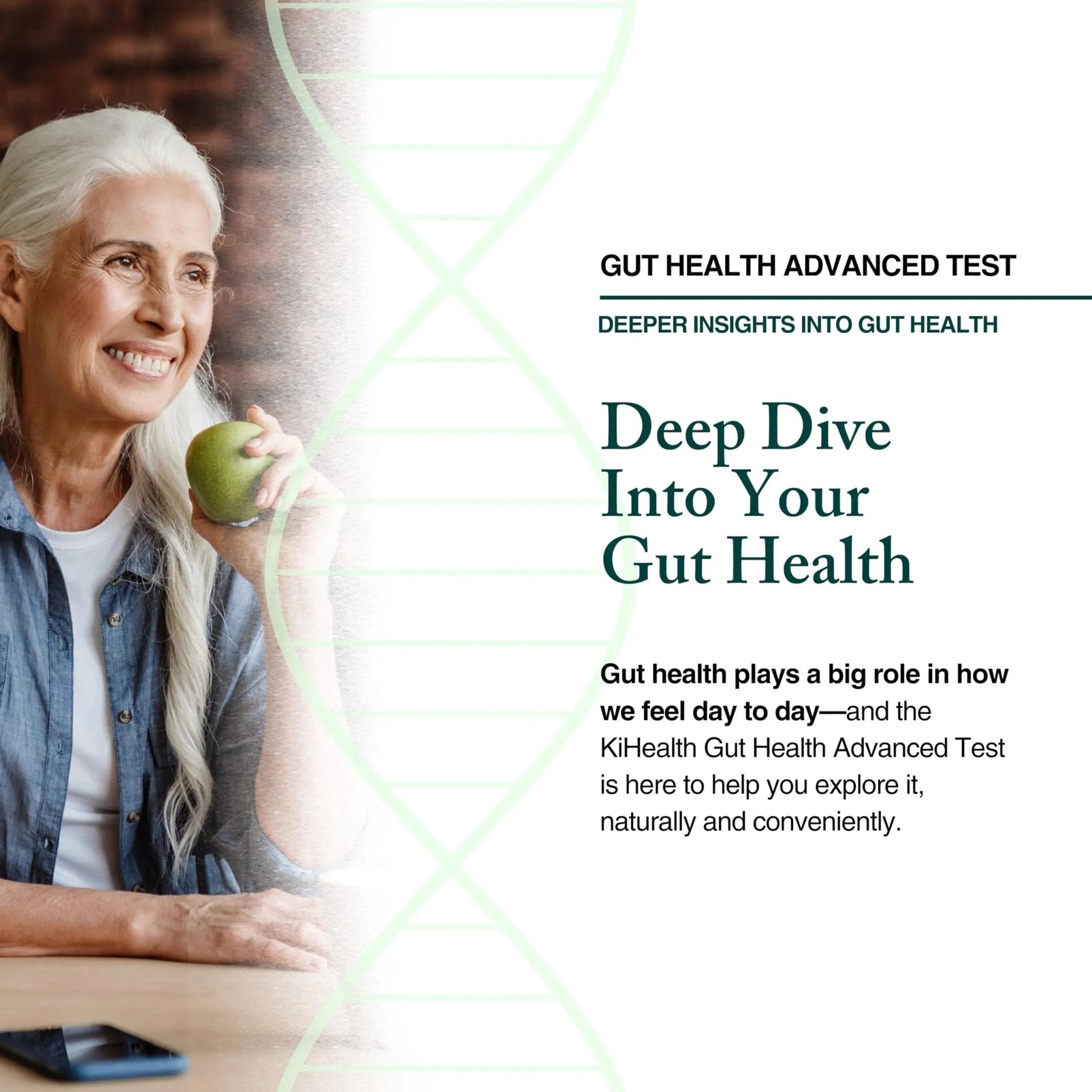 KiHealth – Gut Health Advanced Test – Comprehensive Stool Test for Microbiome, Digestion, & Inflammation – at-Home Kit - Maple Wellness Supplements