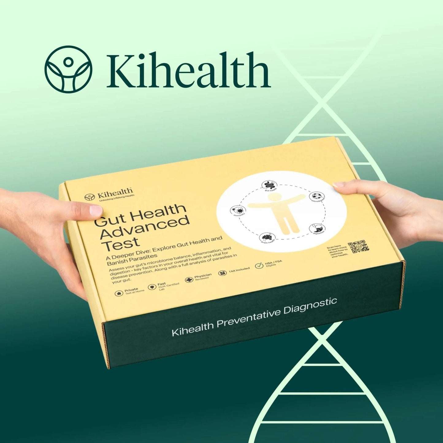 KiHealth – Gut Health Advanced Test – Comprehensive Stool Test for Microbiome, Digestion, & Inflammation – at-Home Kit - Maple Wellness Supplements