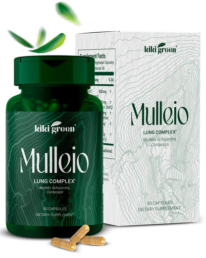 KIKI Green MULLEIO Lung Health Capsules: Herbal Supplement for Lung Cleanse, Better - Maple Wellness Supplements