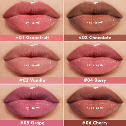 KIMUSE 6 Pcs Tinted Lip Butter Hydration Balm Set, 6 Flavored Shades Hydrating Plumping Gloss with Hyaluronic Acid & Vitamin E, Sheer Tint, Non-Sticky | Vegan Lip Care Makeup for Dry Lips & Daily - Maple Wellness Supplements