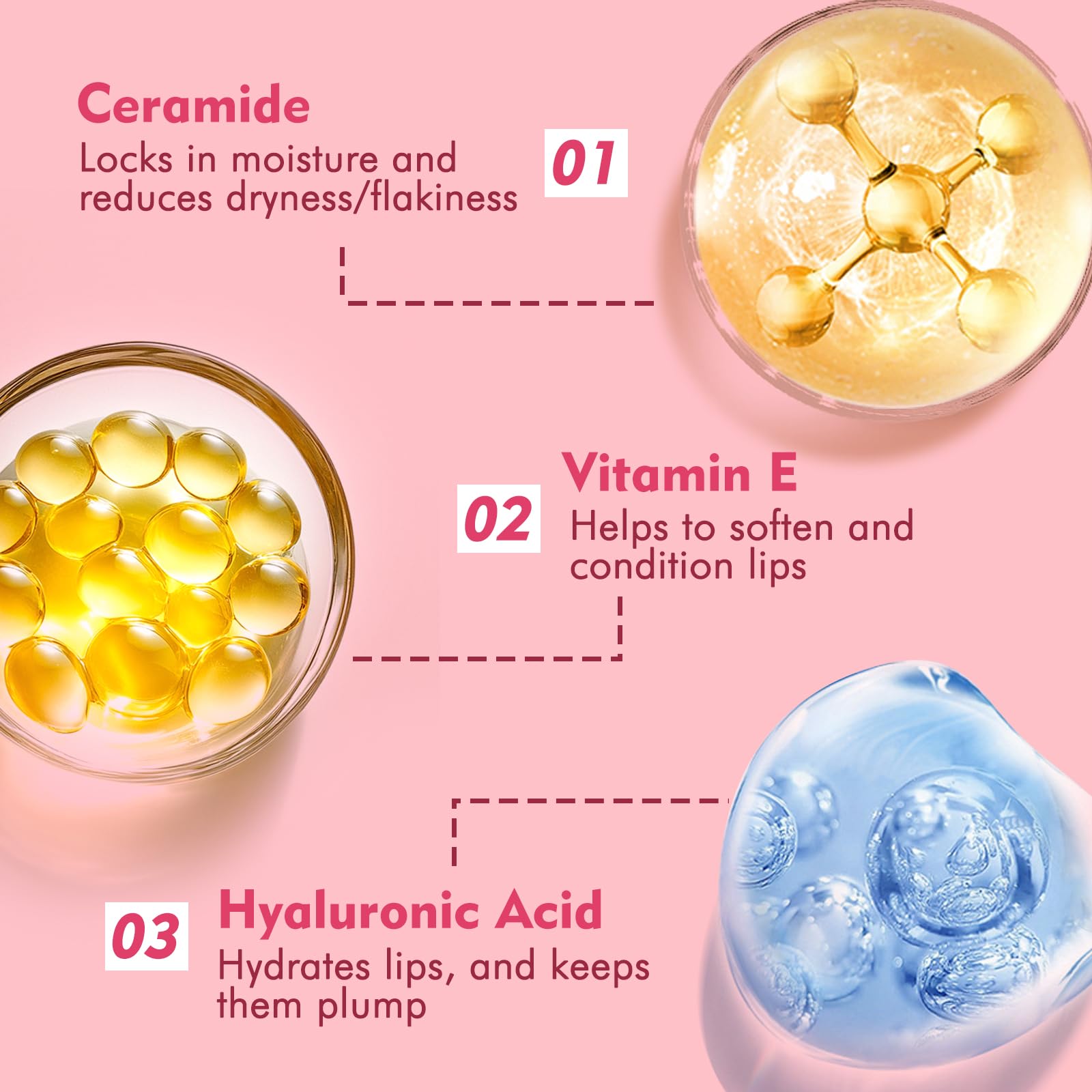 KIMUSE 6 Pcs Tinted Lip Butter Hydration Balm Set, 6 Flavored Shades Hydrating Plumping Gloss with Hyaluronic Acid & Vitamin E, Sheer Tint, Non-Sticky | Vegan Lip Care Makeup for Dry Lips & Daily - Maple Wellness Supplements