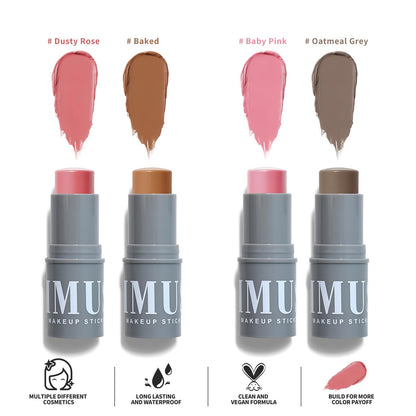KIMUSE Cream Contour Stick Duo, Cream Blush Stick, Bronzer Shaping Stick, Creamy, Highly Pigmented, Long Lasting, Vegan Face Make Up Sticks - Maple Wellness Supplements