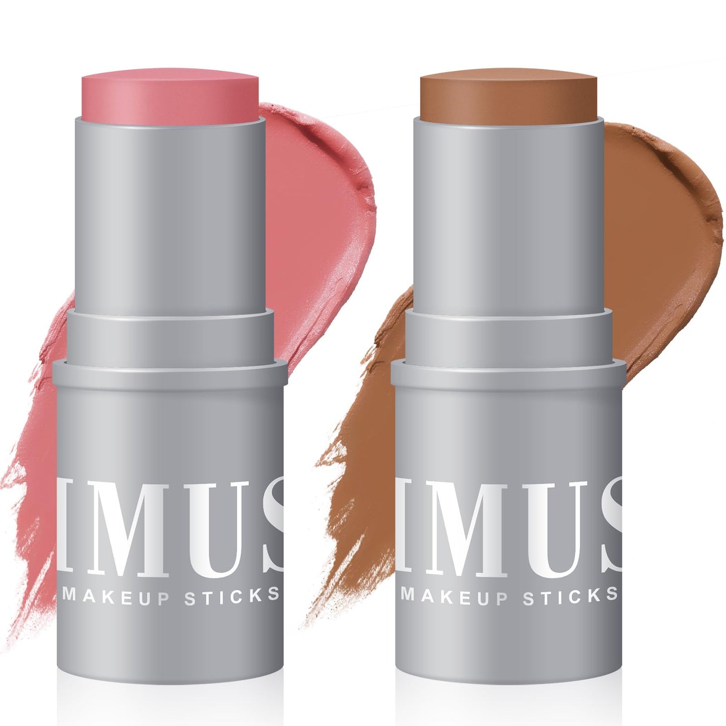 KIMUSE Cream Contour Stick Duo, Cream Blush Stick, Bronzer Shaping Stick, Creamy, Highly Pigmented, Long Lasting, Vegan Face Make Up Sticks - Maple Wellness Supplements