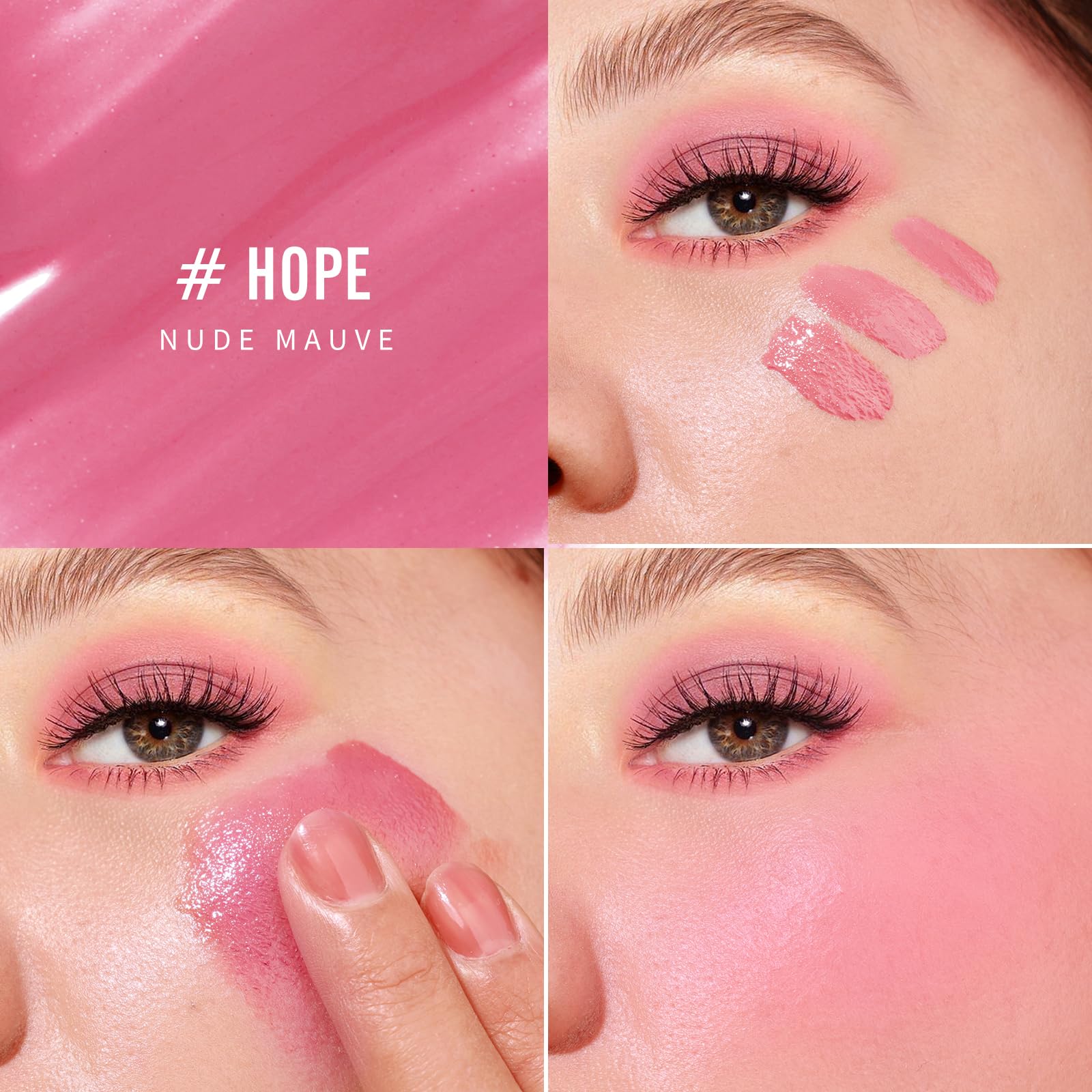KIMUSE Liquid Blush, Long-Wearing Pigmented Soft Cream Face Blush, Waterproof, Smudge Proof, Dewy Finish - Maple Wellness Supplements