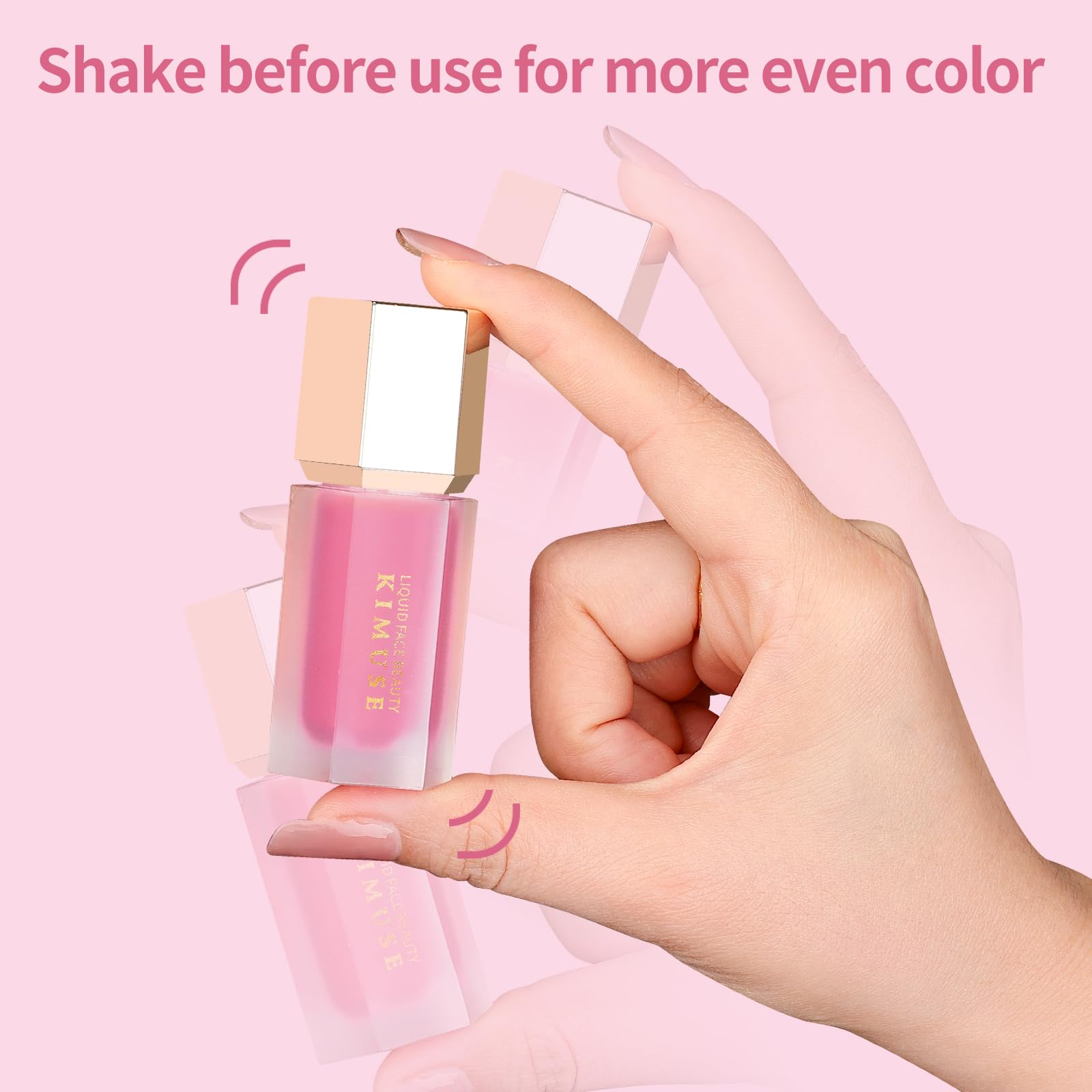 KIMUSE Liquid Blush, Long-Wearing Pigmented Soft Cream Face Blush, Waterproof, Smudge Proof, Dewy Finish - Maple Wellness Supplements