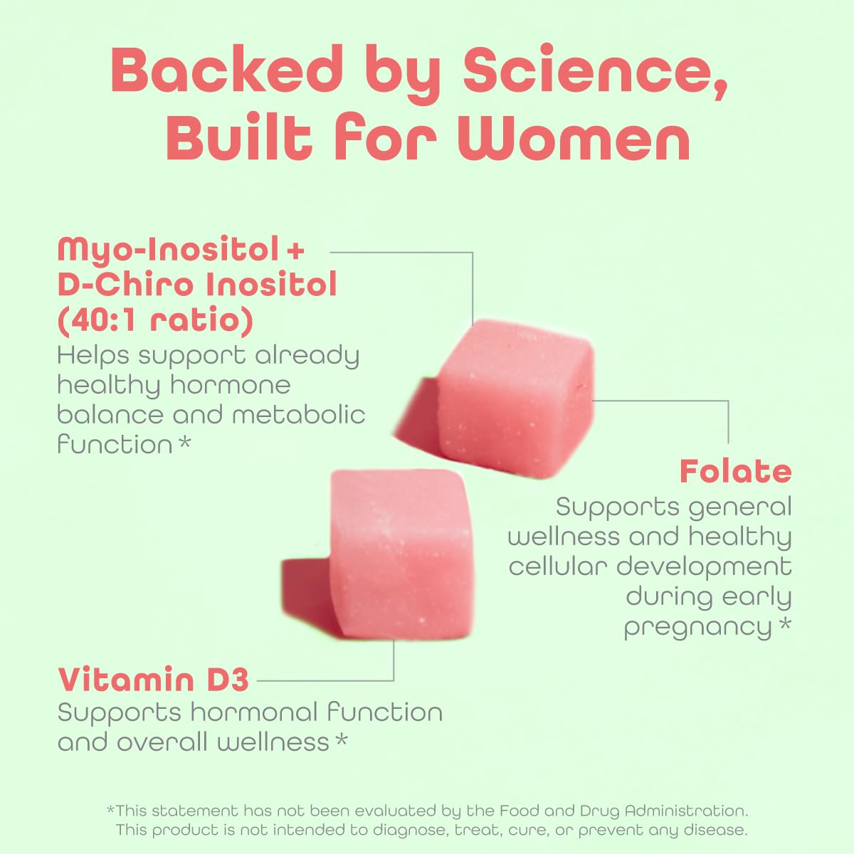 kindnature Myo-Inositol & D-Chiro Inositol Gummies for Women – 2000mg + 50mg, Ideal 40:1 Ratio – with Vitamin D & Folate – Hormone Balance Support – Vegan, Watermelon Flavor (120 Gummies) - Maple Wellness Supplements
