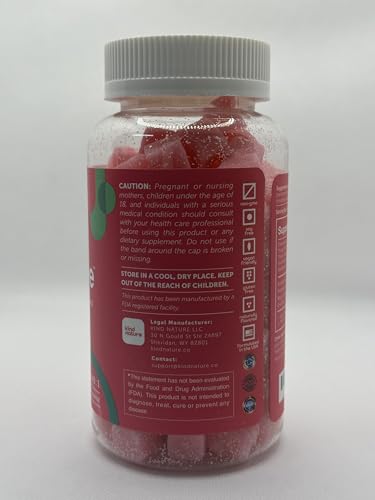 kindnature Myo-Inositol & D-Chiro Inositol Gummies for Women – 2000mg + 50mg, Ideal 40:1 Ratio – with Vitamin D & Folate – Hormone Balance Support – Vegan, Watermelon Flavor (120 Gummies) - Maple Wellness Supplements