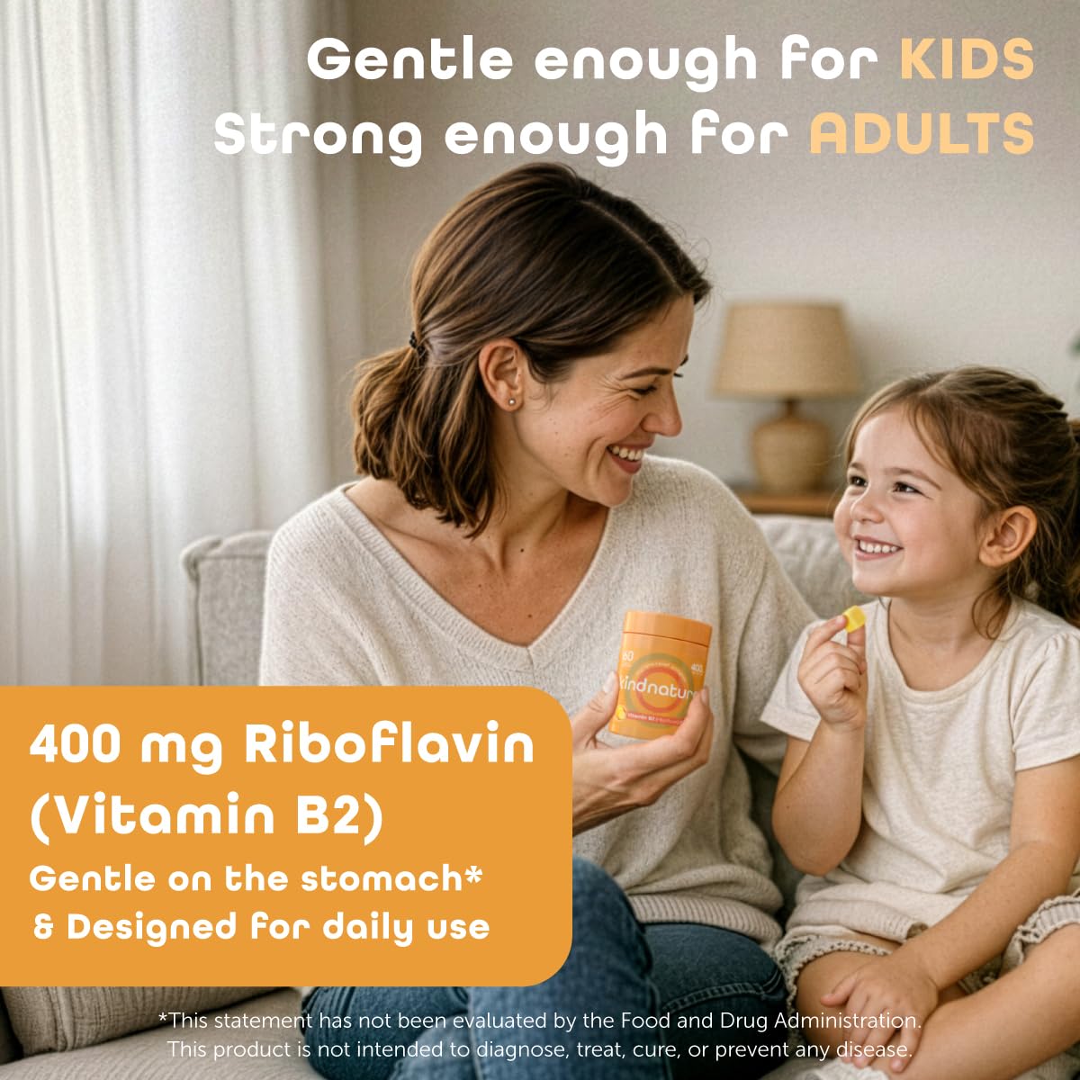 kindnature Vitamin B2 Gummies - Riboflavin 400mg Supplement for Kids & Adults - Non-GMO, Soy & Gluten-Free - Maple Wellness Supplements