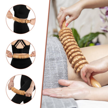KintKita Wood Therapy Massage Tools 3 in 1,Wooden Lymphatic Drainage Massager, Body Sculpting Tools Cellulite Massager for Maderoterapia, Body Contouring, Relief Muscle, Anti-Cellulite - Maple Wellness Supplements