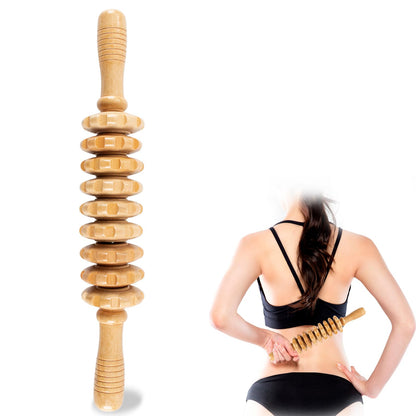 KintKita Wood Therapy Massage Tools,Wooden Massager Stick Roller Lymphatic Drainage Tool,Maderoterapia Kit Self Massage Roller Tool for Cellulite Reduction,Muscle Tension and Body Shaping,Contouring - Maple Wellness Supplements