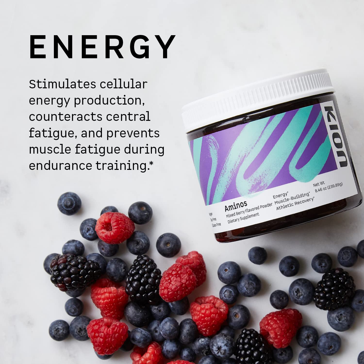 Kion Aminos Essential Amino Acids Powder - Amino Acid Nutritional Supplements, Aminos Powder, Essential Amino Energy No Caffeine, EAAs Amino Acids Powder - Maple Wellness Supplements