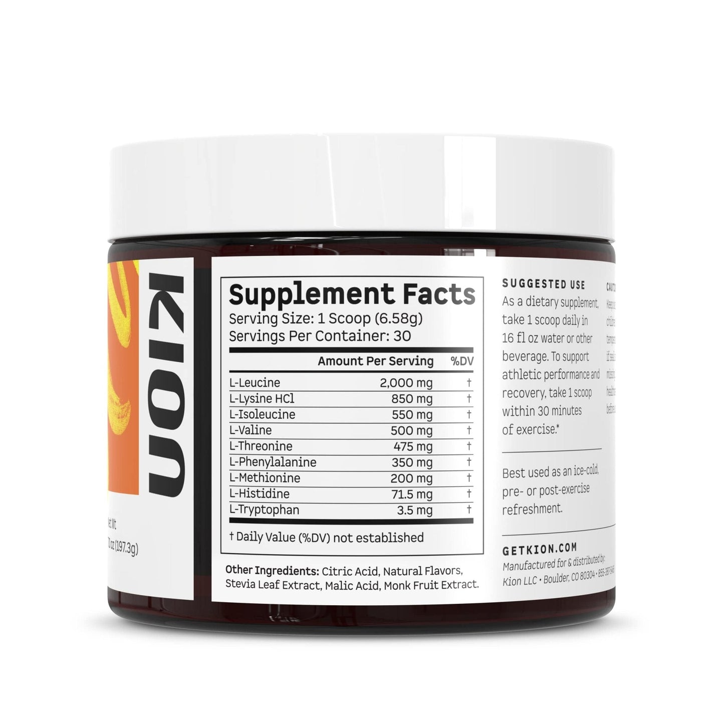 Kion Aminos Essential Amino Acids Powder - Amino Acid Nutritional Supplements, Aminos Powder, Essential Amino Energy No Caffeine, EAAs Amino Acids Powder - Maple Wellness Supplements
