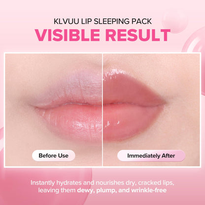 Klavuu Lip Mask Sleeping Pack (0.7oz) – Overnight Deep Hydrating Korean Lip Balm Treatment for Very Dry, Chapped Lips | Lip Lightening & Plumping with Instant Hydration | Gentle Exfoliating (Berry) - Maple Wellness Supplements