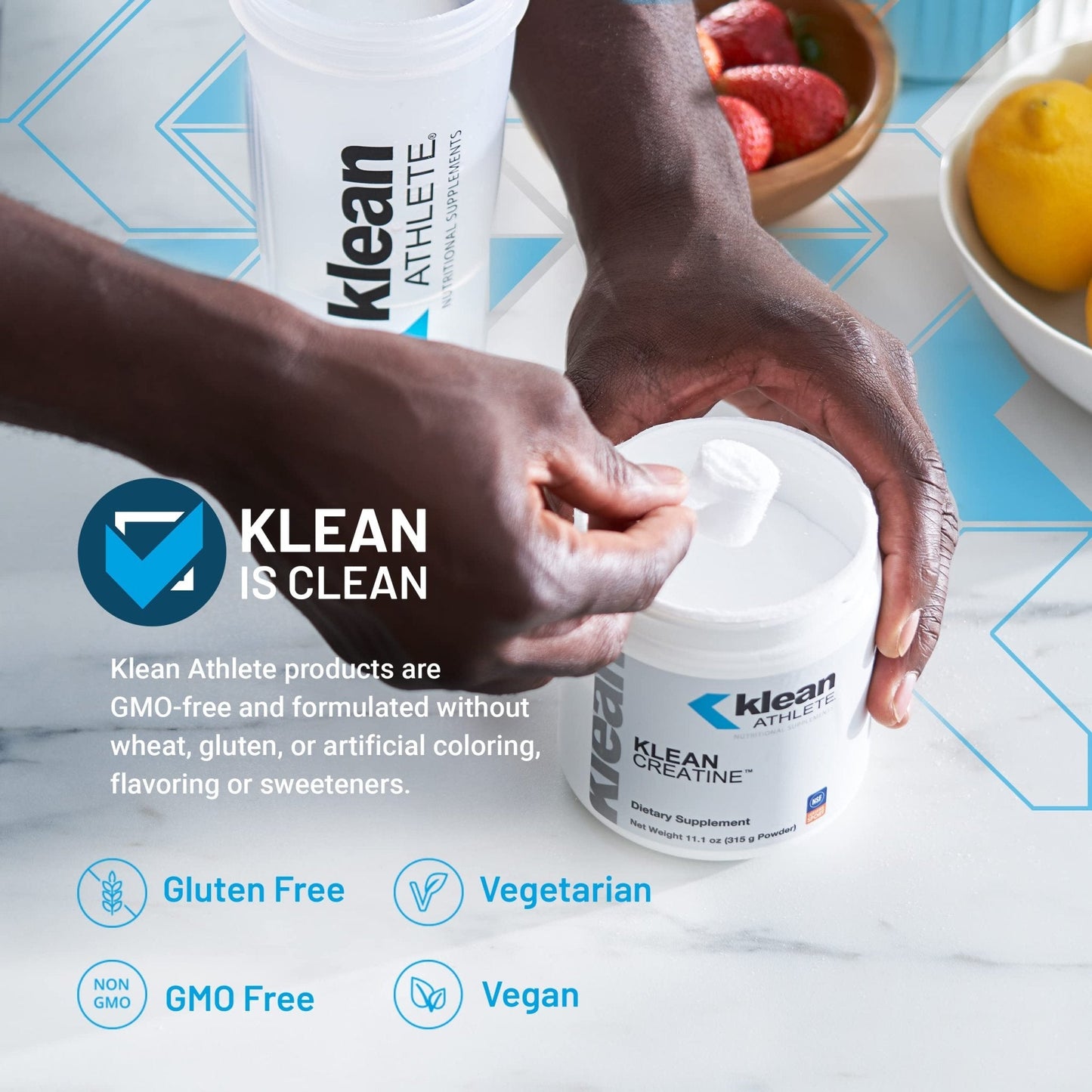 Klean Athlete Klean Creatine - Supports Muscle Strength, Performance & Recovery from Strenuous Exercise* - NSF Certified for Sport - 11.1 Ounces - Unflavored - Maple Wellness Supplements