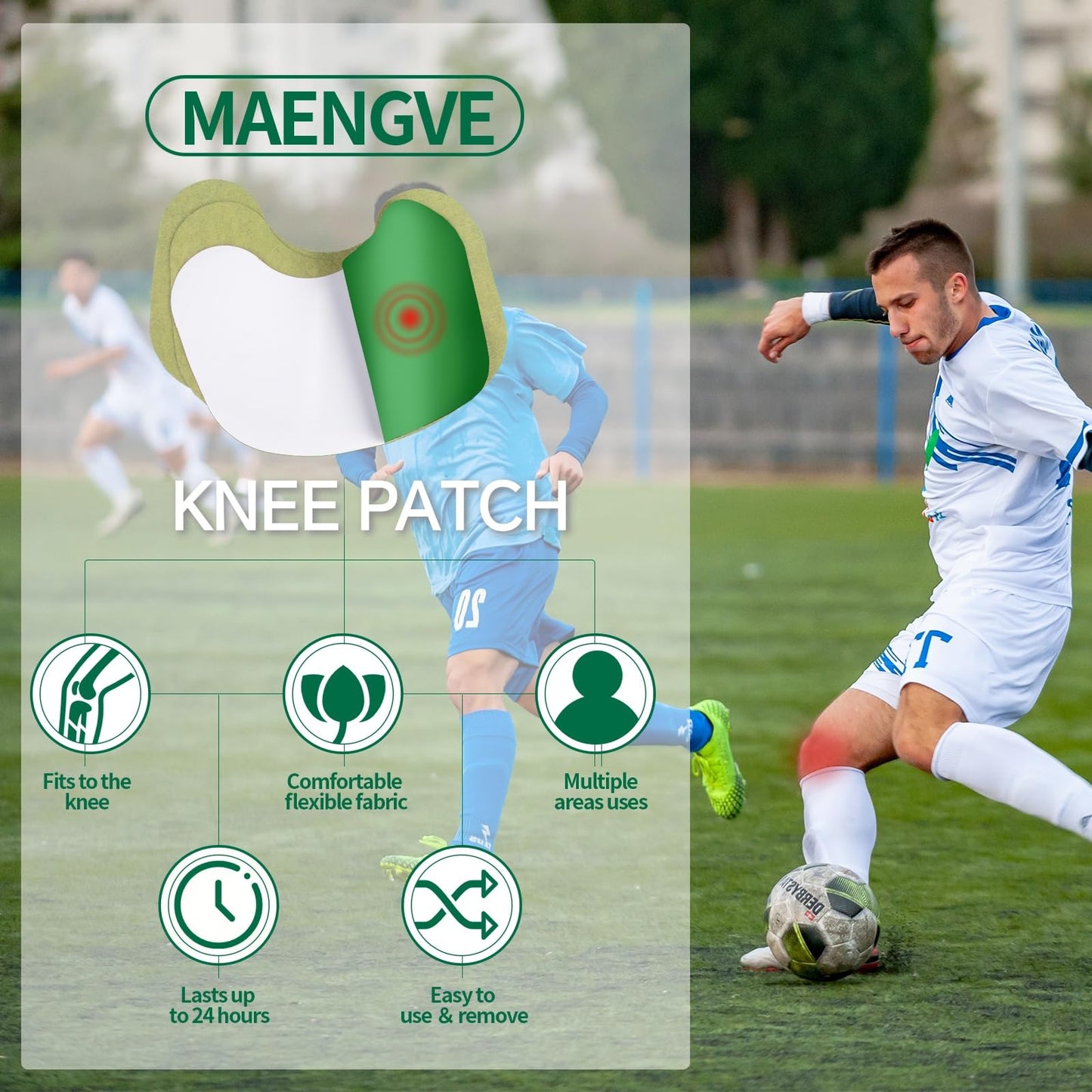 Knee Patch 72 Pcs, for The Relief of Muscle Pain in Joints, Neck and Shoulders, Long-Lasting Warm Knee Patches - Maple Wellness Supplements
