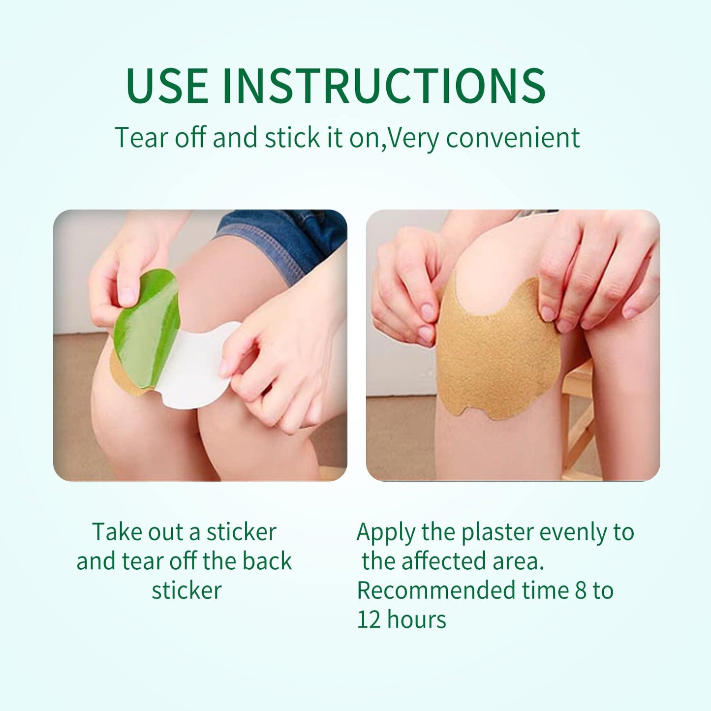 Knee Patch 72 Pcs, for The Relief of Muscle Pain in Joints, Neck and Shoulders, Long-Lasting Warm Knee Patches - Maple Wellness Supplements