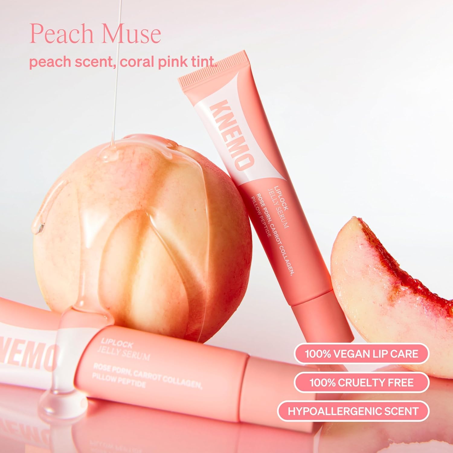 KNEMO LipLock Jelly Serum for Dry Lips, Long-Lasting, Hydrating, Plumping, Glossy Mask - Maple Wellness Supplements