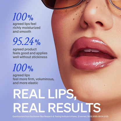 KNEMO LipLock Jelly Serum for Dry Lips, Long-Lasting, Hydrating, Plumping, Glossy Mask with Rose PDRN, Carrot Collagen, Pillow Peptide, Moisturizing Tinted Lip Balm. (Crystal Clear) - Maple Wellness Supplements
