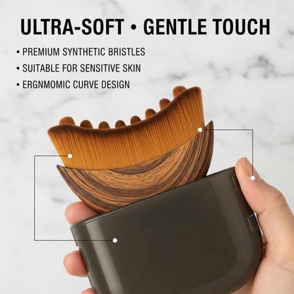 Kojiva Lymphatic Face Brush, Lymphatic Contour Face Brush Curved, Facial Lymphatic Drainage Massager Brush for Sculptingm, Reduce Puffiness & Double Chin Reducer, Improves Skin Glow Absorption (1PCS) - Maple Wellness Supplements