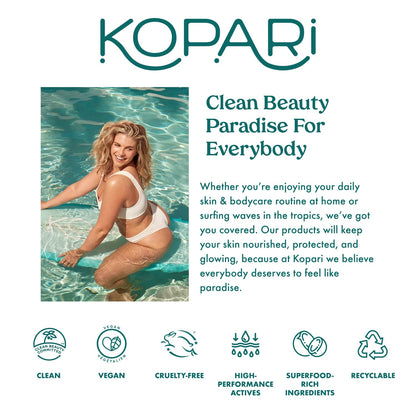 Kopari Rose Gold Sunglaze Sheer Body Mist Sunscreen SPF 42, Infused with Shimmering Body Oil, Hydrating Mist, Hydrates - Maple Wellness Supplements