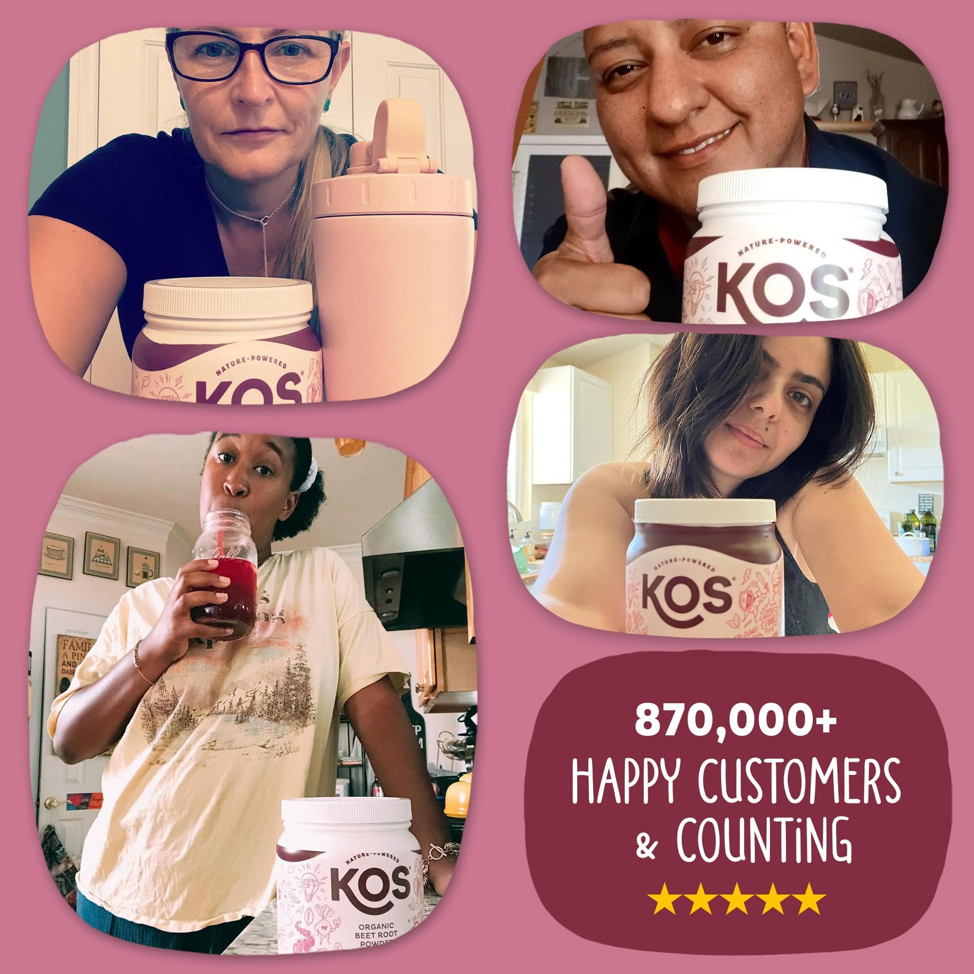 KOS Organic Beet Root Powder, USDA Organic - Natural Nitric Oxide Booster, Superfood Plant Based Beetroot Antioxidant, Supports Active Lifestyle & Healthy Circulation, - Maple Wellness Supplements