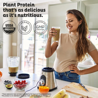 KOS Organic Plant Based Protein Powder, Chocolate Peanut Butter - Delicious Vegan Protein Powder - Keto Friendly, Gluten Free, Dairy Free & Soy Free - 15 Servings - Maple Wellness Supplements