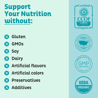 KOS Organic Spirulina Powder - USDA Certified Organic, 109 Servings of Superfood Powder for Smoothies & Juices, Non-Irradiated Blue Green Algae, Plant Based with Antioxidants, Vegan (13.5oz) - Maple Wellness Supplements