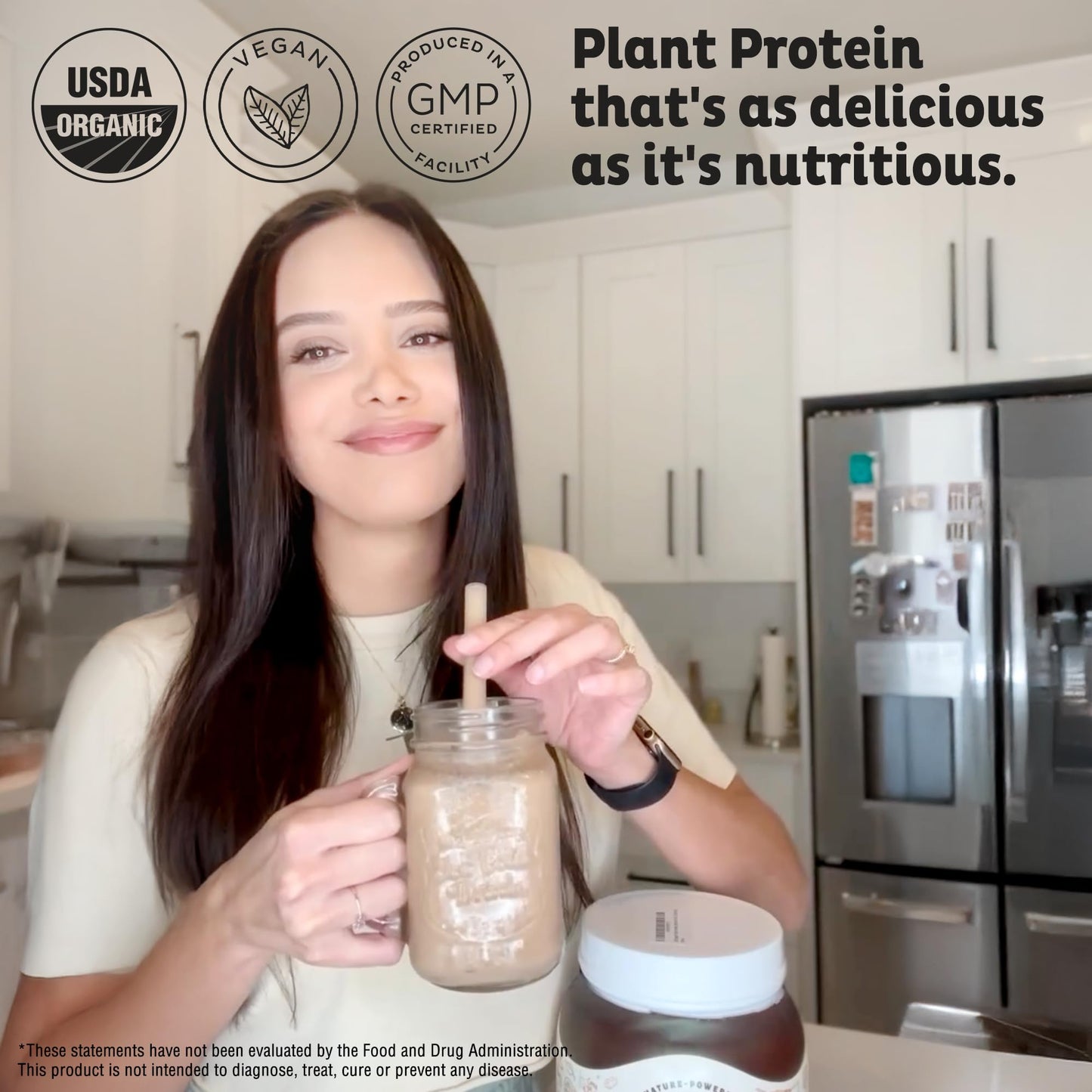 KOS Vegan Protein Powder Erythritol Free, Chocolate - Organic Pea Protein Blend, Plant Based Superfood Rich in Vitamins & Minerals - Keto, Dairy Free - Meal Replacement for Women & Men, 28 Servings - Maple Wellness Supplements