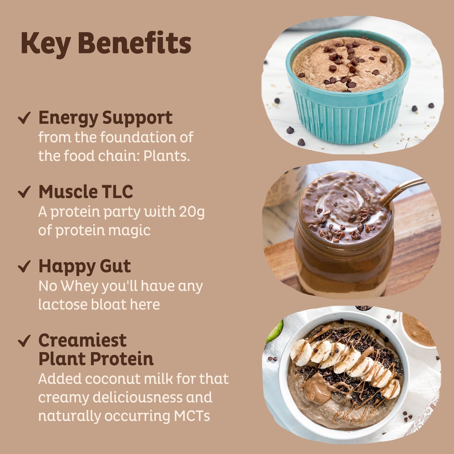 KOS Vegan Protein Powder Erythritol Free, Chocolate - Organic Pea Protein Blend, Plant Based Superfood Rich in Vitamins & Minerals - Keto, Dairy Free - Meal Replacement for Women & Men, 28 Servings - Maple Wellness Supplements