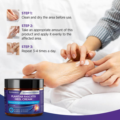 KOSANIO Plantar Fasciitis Relief Cream - Heel Discomfort Relief for Plantar Fasciitis, Foot, Knee, Hands, Legs - Natural Herbal Concentrate Formula - (30g / 1 oz (Pack of 1)) - Maple Wellness Supplements