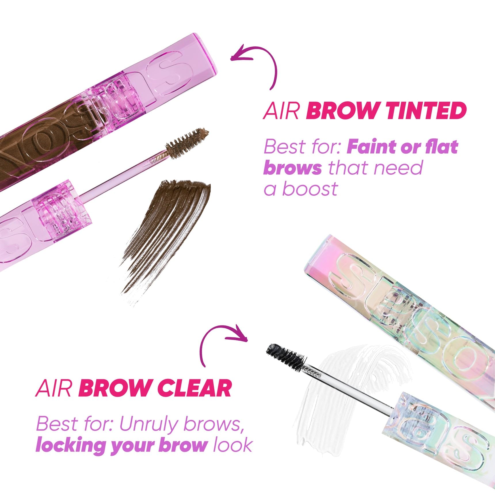 Kosas Air Brow Tinted Eyebrow Gel – Volumizing Brow Gel with Flexible Long-Lasting Hold, Medium Brown - Maple Wellness Supplements