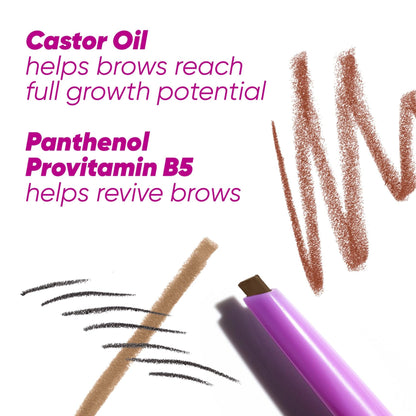 Kosas Brow Pop Eyebrow Pencil – Brow Pencil with Spoolie, Medium Brown - Maple Wellness Supplements