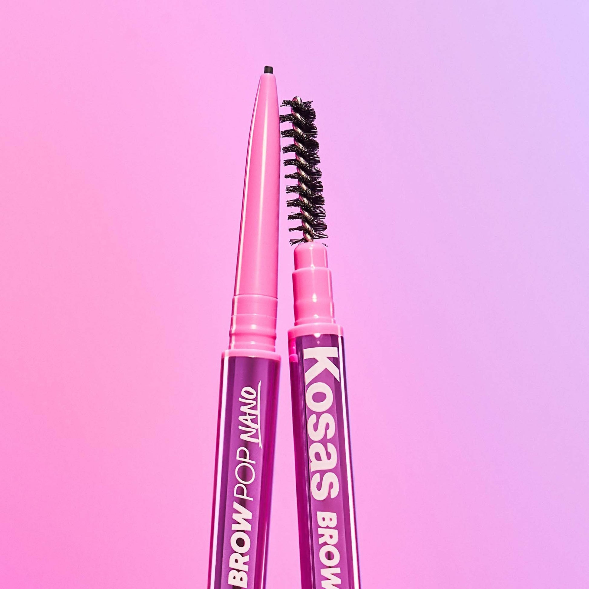Kosas Brow Pop Nano Eyebrow Pencil – Ultra-Fine 1mm Micro Brow Pencil with Spoolie, Medium Brown - Maple Wellness Supplements