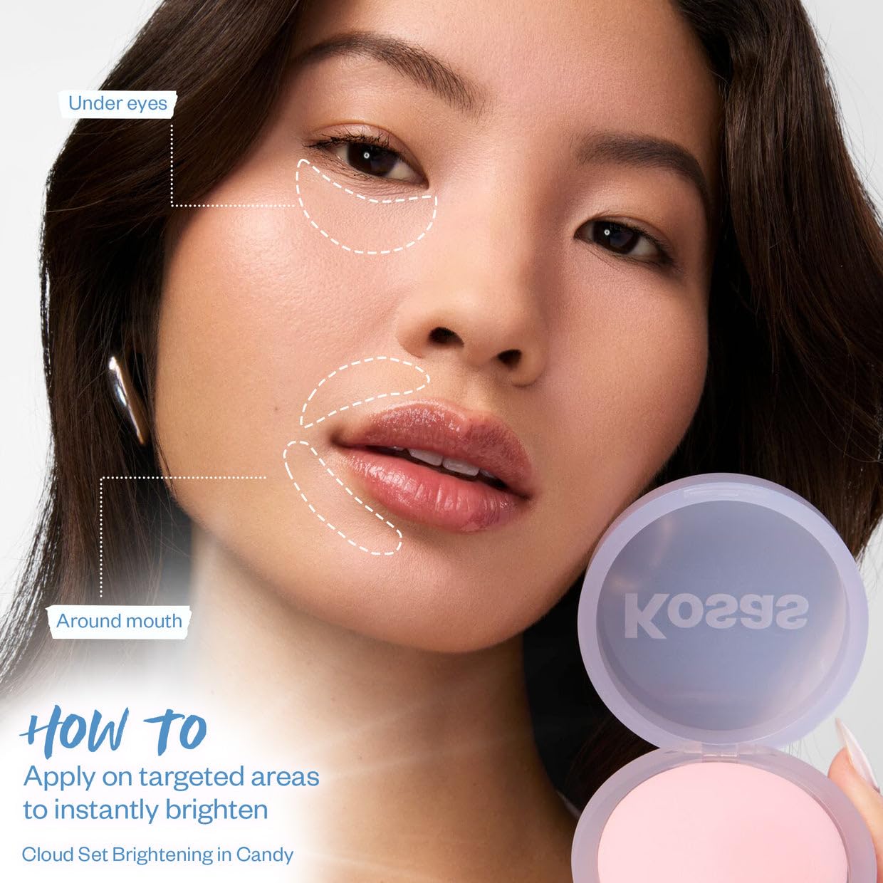 Kosas Cloud Set Brightening Baked Powder – Under Eye Setting Powder, Talc-Free Soft Focus Finish, Candy - Maple Wellness Supplements