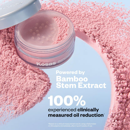 Kosas Cloud Set Loose Setting Powder – Talc-Free Translucent Face Powder for Oil Control, Ultra Sheer Pink - Maple Wellness Supplements