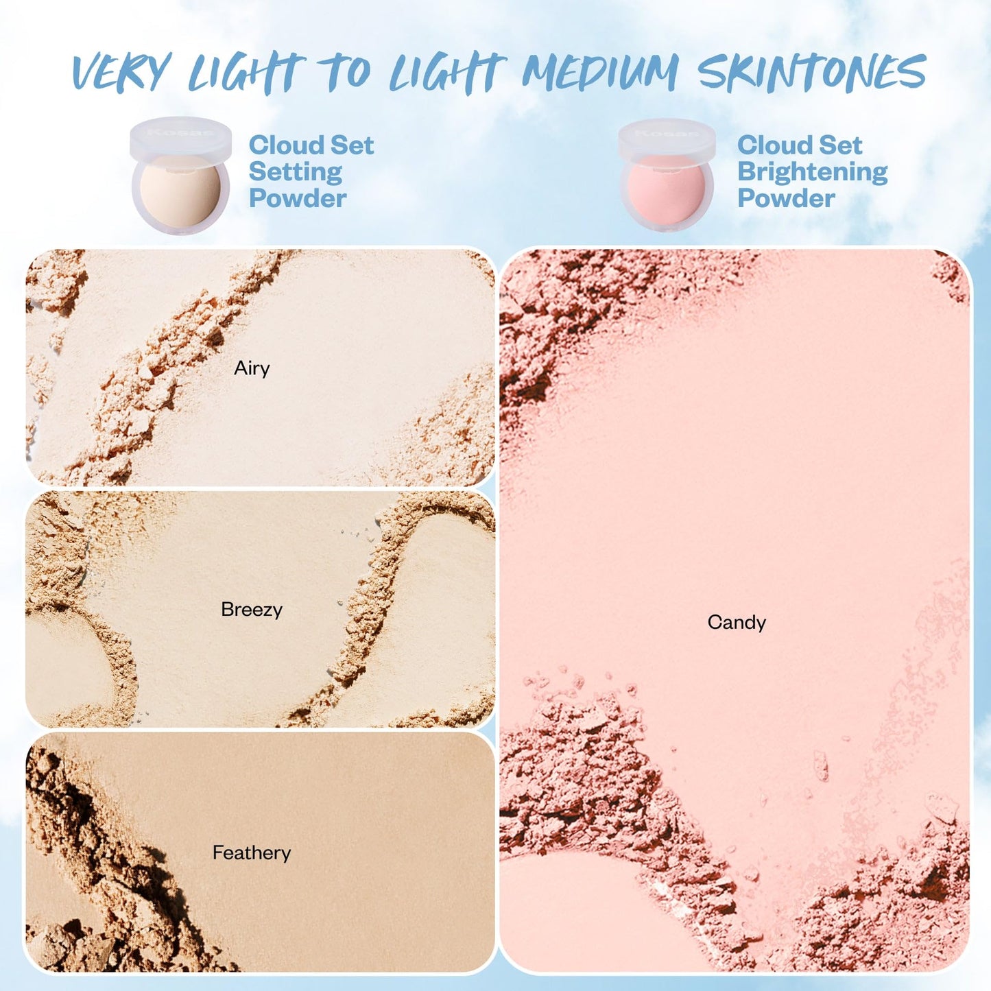 Kosas Cloud Set Pressed Setting Powder – Translucent Shine Control Face Powder, Soft Matte Finish, Breezy (Sheer Light) - Maple Wellness Supplements