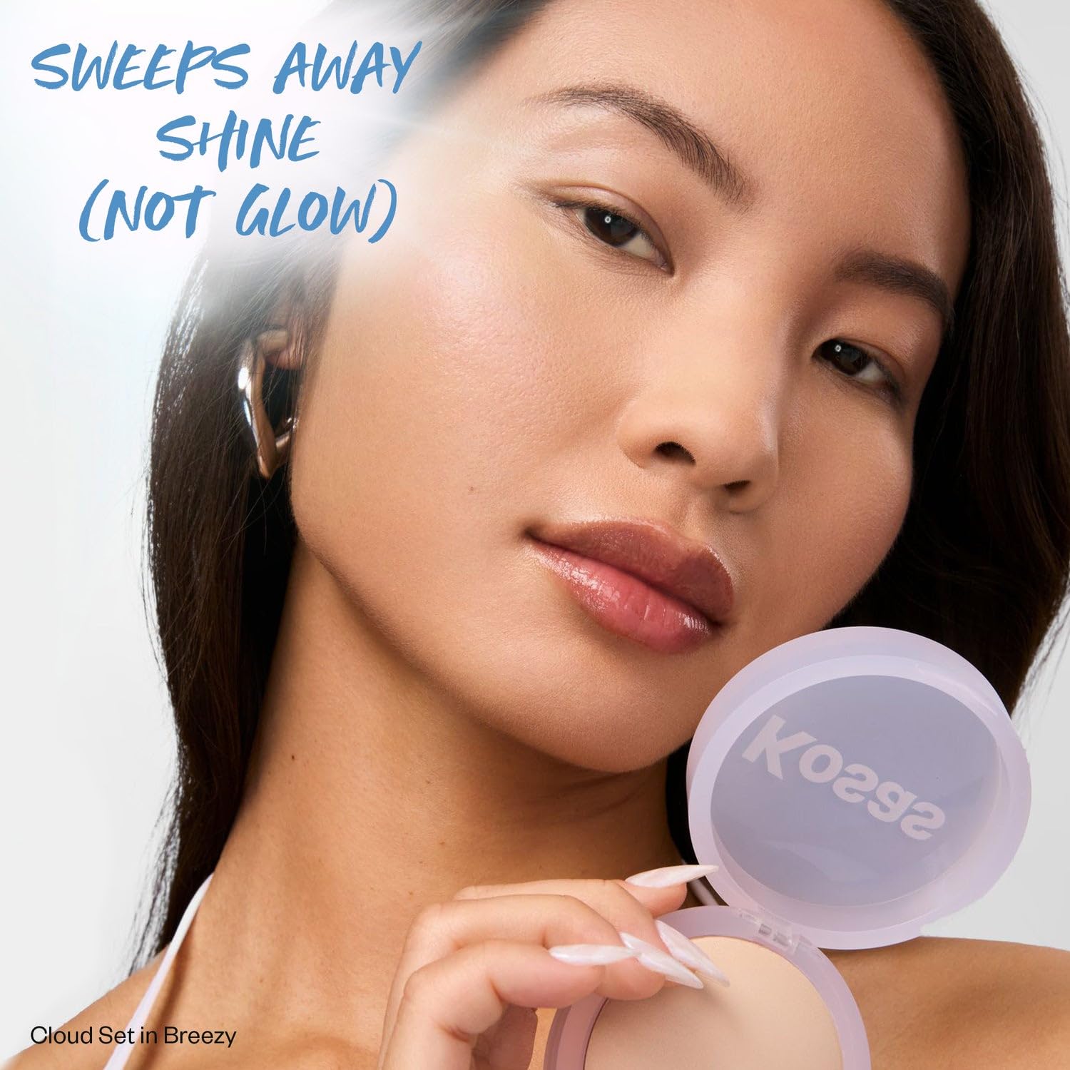Kosas Cloud Set Pressed Setting Powder – Translucent Shine Control Face Powder, Soft Matte Finish, Breezy (Sheer Light) - Maple Wellness Supplements