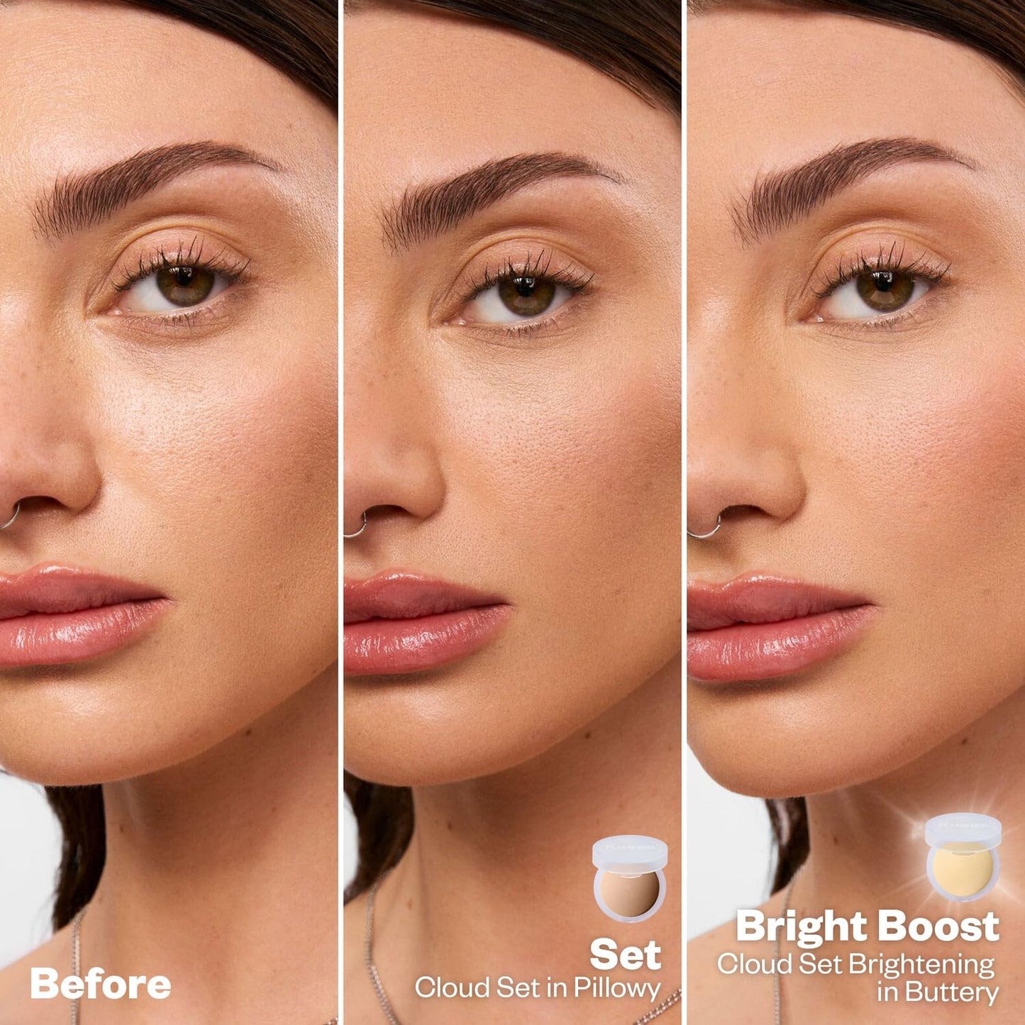 Kosas Cloud Set Pressed Setting Powder – Translucent Shine Control Face Powder, Soft Matte Finish, Comfy (Sheer Medium) - Maple Wellness Supplements