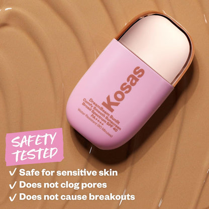 Kosas DreamBeam SPF 40 Mineral Sunscreen for Face + Makeup Prep – Lightweight Hydrating Sun Protection, 40 ml - Maple Wellness Supplements
