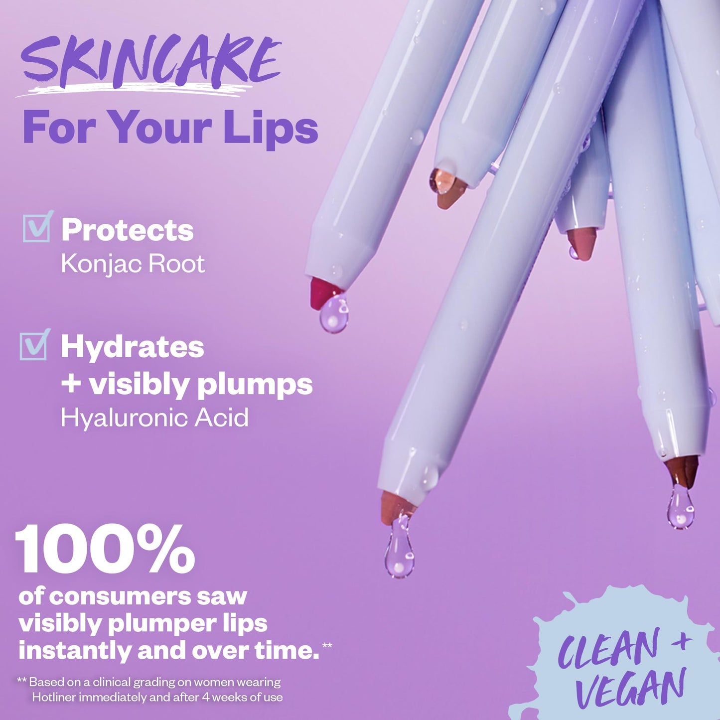 Kosas Hotliner Retractable Lip Liner Pencil with Built-In Brush & Sharpener - Easy Contouring, Hydrating, Long-Lasting- Pigmented Creamy Texture for Plumping Lips - Hyaluronic Acid & Konjac - Infinite - Maple Wellness Supplements