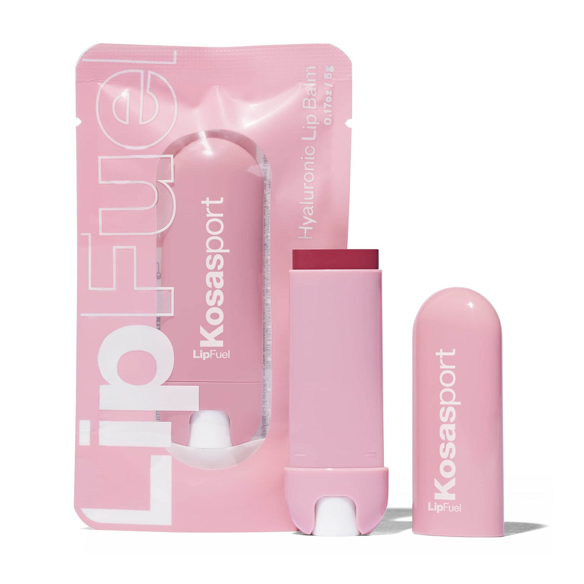 Kosas Lipfuel Hyaluronic Active Sport Lip Balm - Hydrates, Energizes and Protects - Natural Lip Treatment and Care (Rush) - Maple Wellness Supplements