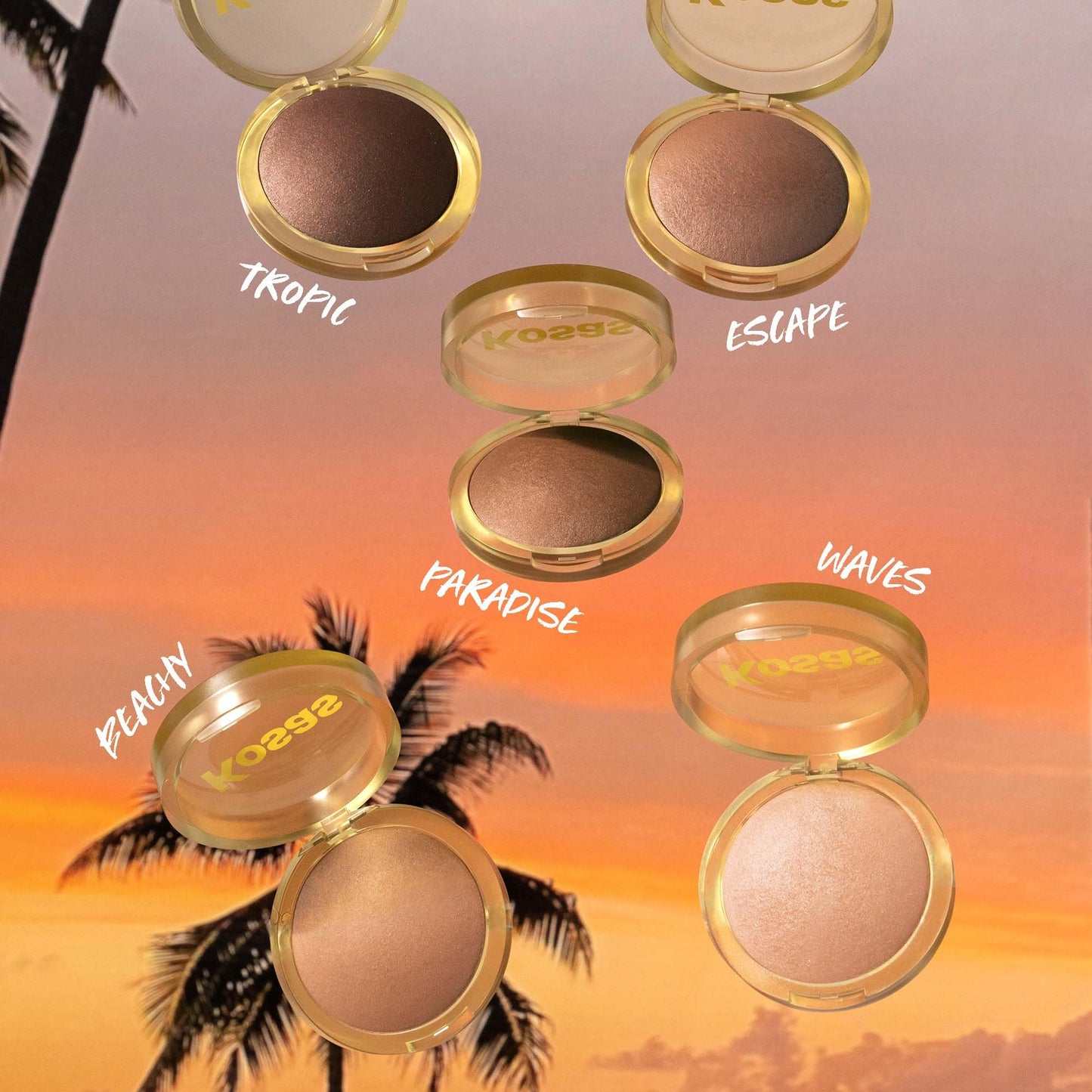 Kosas Sun Show Glowy Warmth Baked Bronzer - Contouring Powder for Cheekbones, Nose & Jawline - Enriched with Concentrated Fatty Acids - Talc-Free, Vegan & Hypoallergenic - Escape - Maple Wellness Supplements