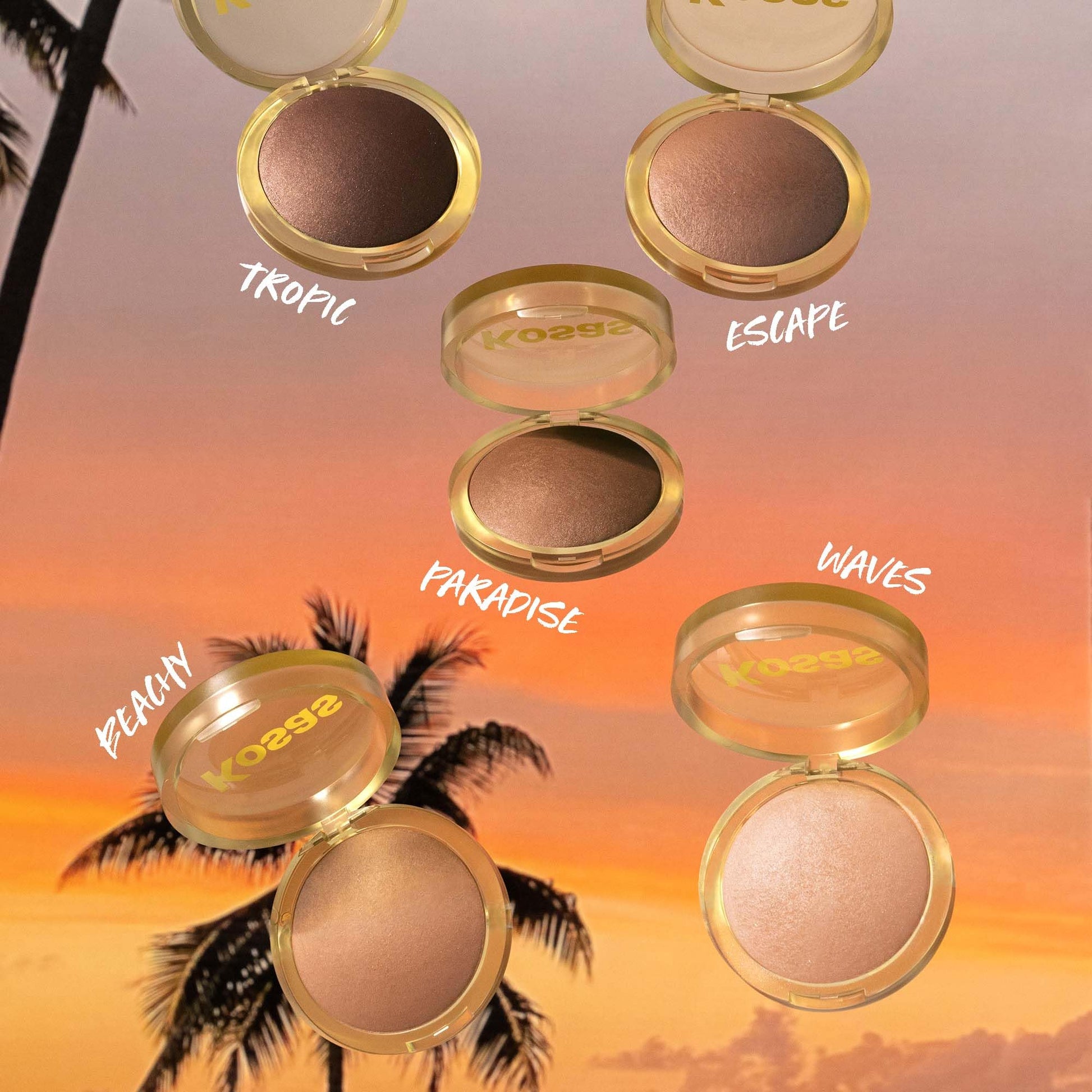 Kosas Sun Show Glowy Warmth Baked Bronzer - Contouring Powder for Cheekbones, Nose & Jawline - Enriched with Concentrated Fatty Acids - Talc-Free, Vegan & Hypoallergenic - Escape - Maple Wellness Supplements