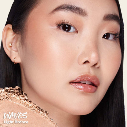 Kosas Sun Show Glowy Warmth Baked Bronzer - Contouring Powder for Cheekbones, Nose & Jawline - Enriched with Concentrated Fatty Acids - Talc-Free, Vegan & Hypoallergenic - Waves - Maple Wellness Supplements